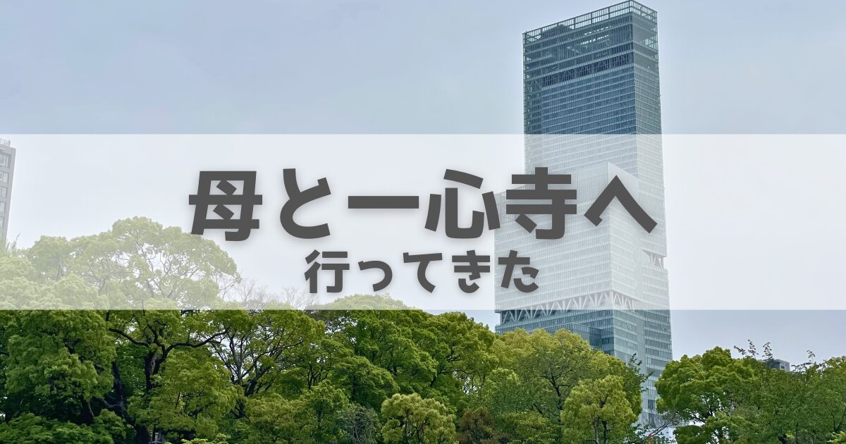 母と一心寺へ行ってきた日