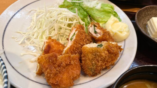ささみの梅肉はさみ揚げ